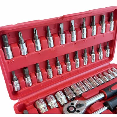 UNIVERSAL 1/4 Lokma Takımı Ve Bits Uç Seti 46 Parça