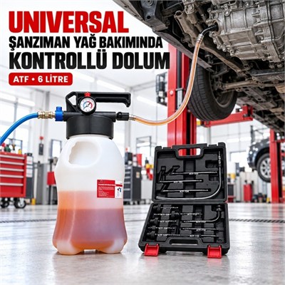 UNIVERSAL Havalı Şanzıman Yağ Değişim Pompası ATF 6 Litre