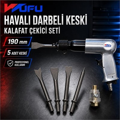 WUFU Havalı Darbeli Keski Kalafat Çekici Seti 190 Mm