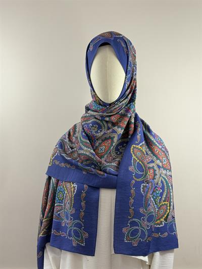 Silk Home | Mayda Şal - Lacivert Kırmızı