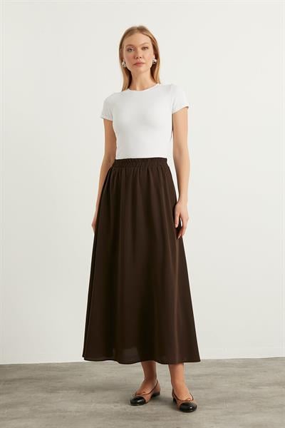 Acı Kahverengi Kloş Etek