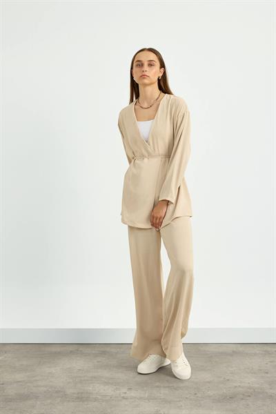 Bej Kimono Takım