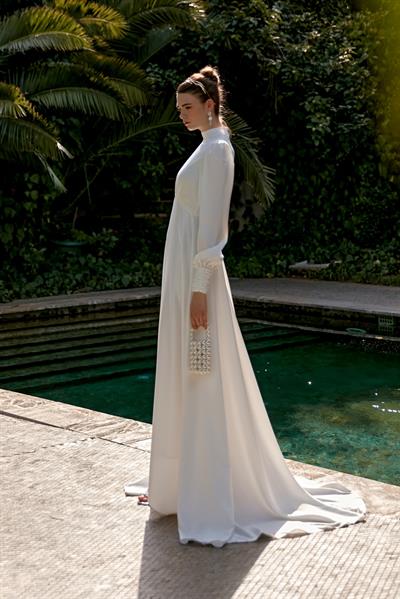 Beyaz Kuyruklu Elena Elbise