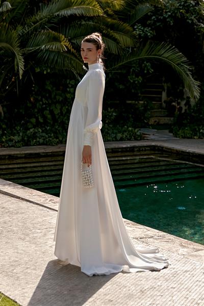 Beyaz Kuyruklu Elena Elbise