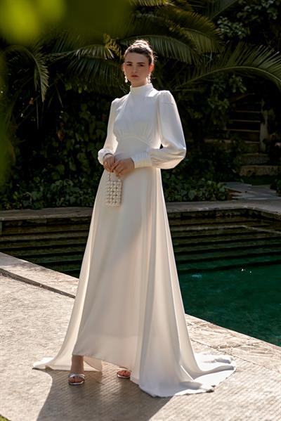 Beyaz Kuyruklu Elena Elbise