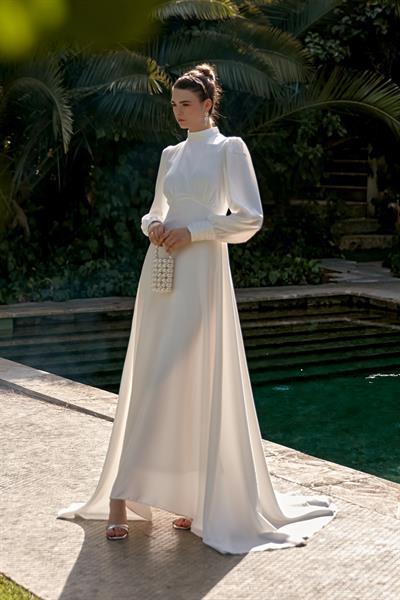 Beyaz Kuyruklu Elena Elbise