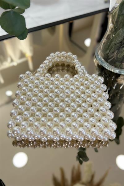 Çift Askı İnci Çanta