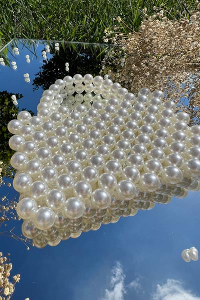 Çift Askı İnci Çanta