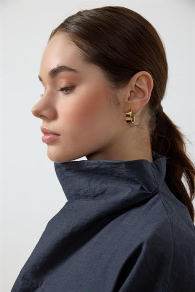 Füme Yaka Detaylı Paraşüt Sweat