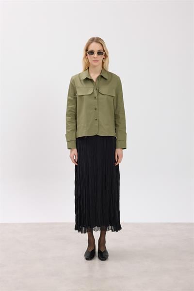 Haki Kanvas Ceket Gömlek