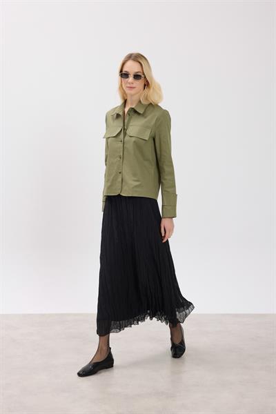 Haki Kanvas Ceket Gömlek