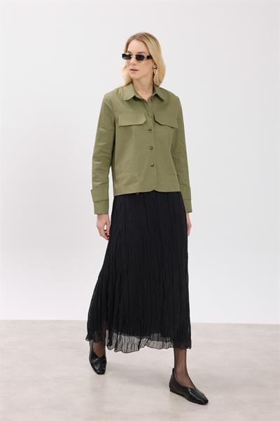 Haki Kanvas Ceket Gömlek