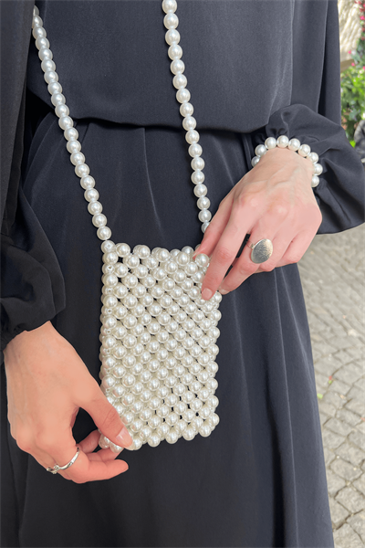 İnci Uzun Dikey Çanta