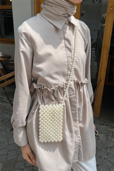 İnci Uzun Dikey Çanta