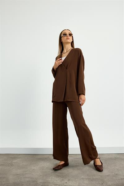 Kahverengi Kimono Takım