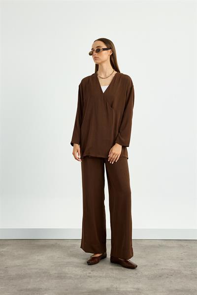 Kahverengi Kimono Takım