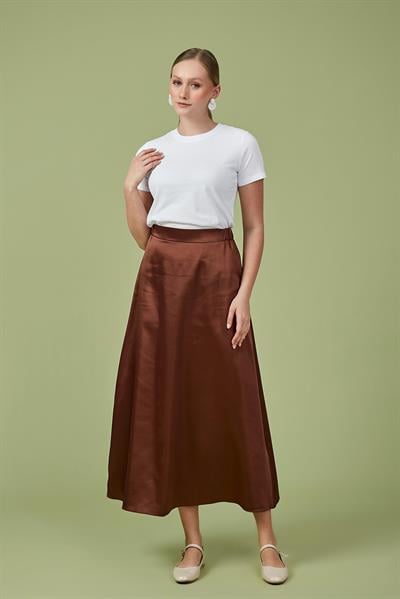 Kahverengi Saten Etek