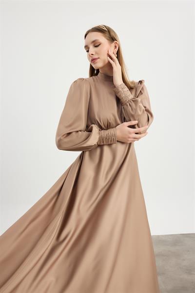 Koyu Vizon Kuyruklu Elena Elbise