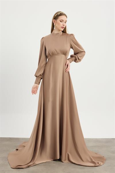 Koyu Vizon Kuyruklu Elena Elbise