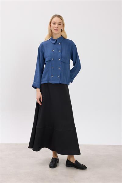 Lacivert Allerli Gömlek