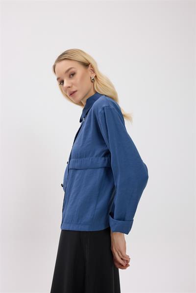 Lacivert Allerli Gömlek