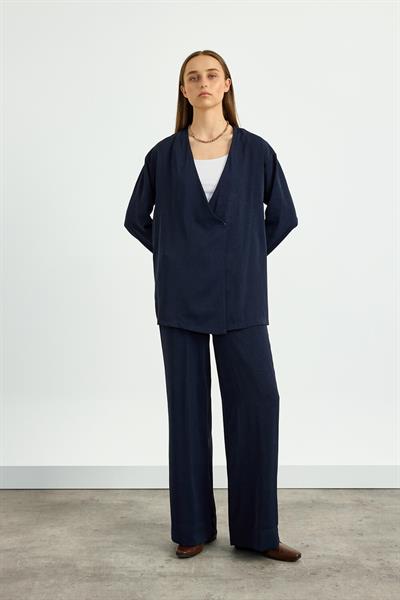 Lacivert Kimono Takım