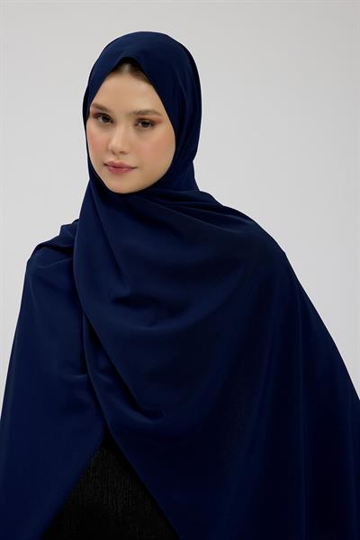 Lacivert Kristal Krep Şal