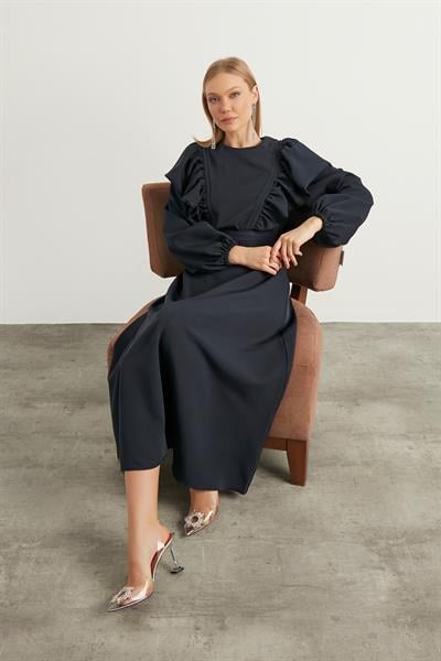 Lacivert Lady Elbise