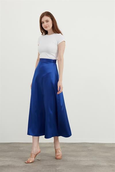 Mavi Saten Etek