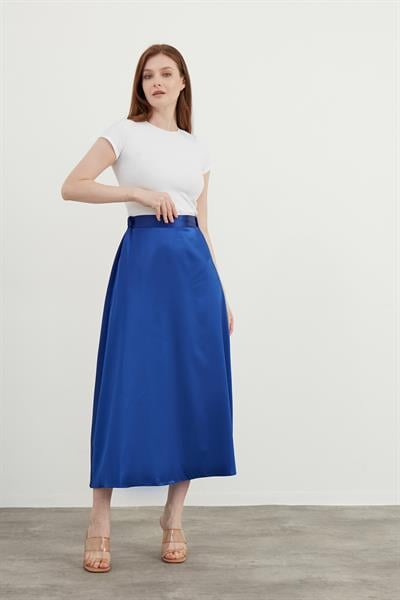 Mavi Saten Etek
