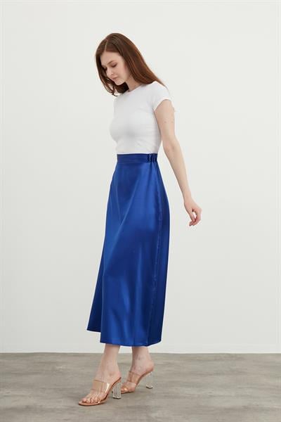 Mavi Saten Etek