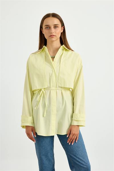 Sarı Rüzgarlık Detaylı Gömlek