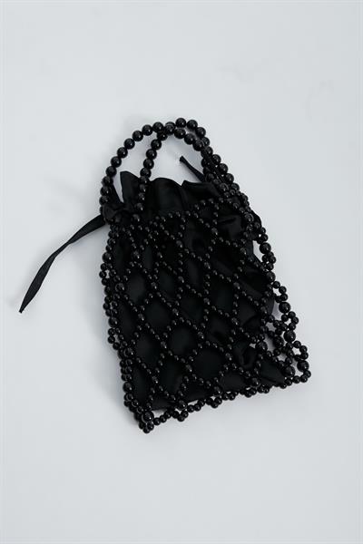 Siyah Keseli İnci Çanta