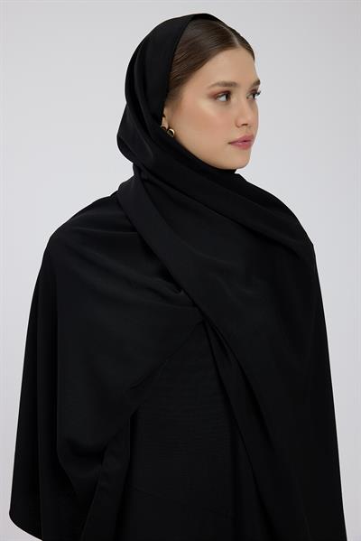 Siyah Kristal Krep Şal