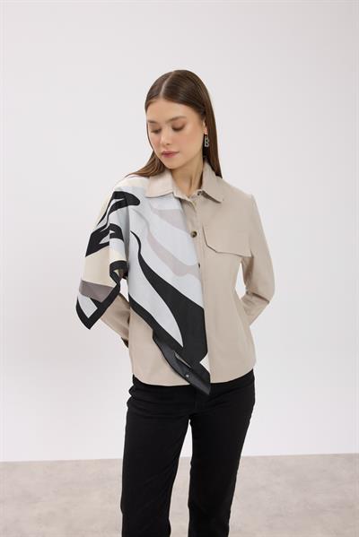 Vizon Kanvas Ceket Gömlek