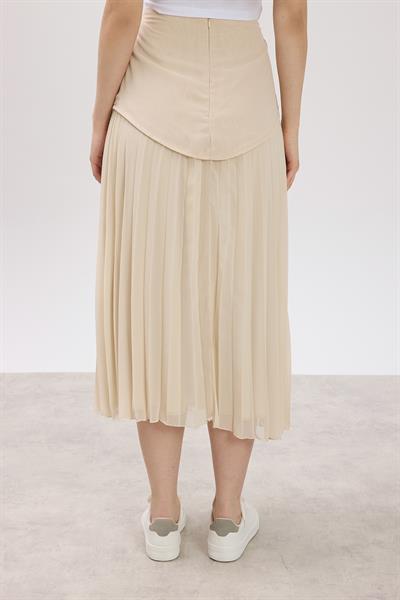 Vizon Piliseli Korsajlı Etek