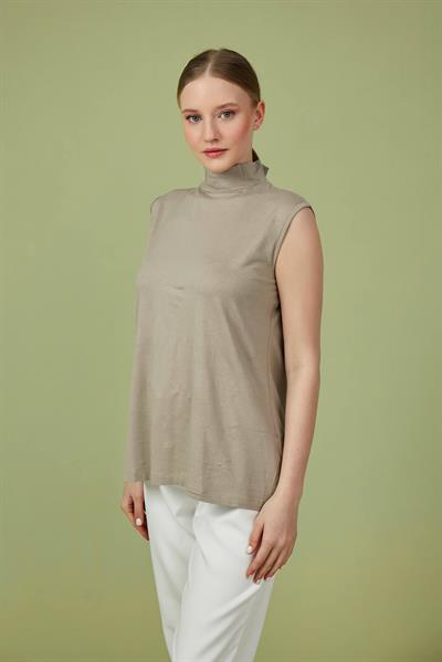 Vizon Sıfır Kol Balıkçı Yaka Body 68cm