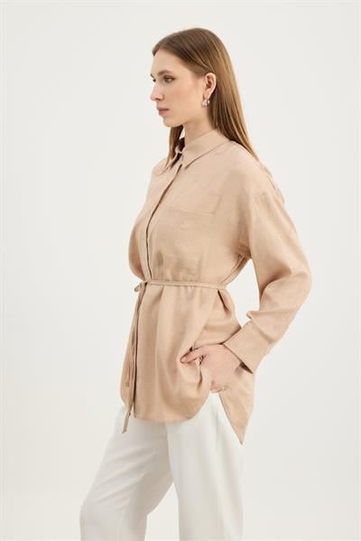 Vizon Taş Detaylı Gömlek