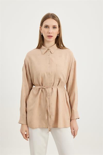 Vizon Taş Detaylı Gömlek