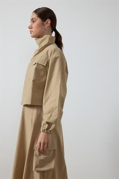 Vizon Yaka Detaylı Paraşüt Sweat