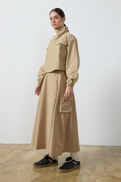 Vizon Yaka Detaylı Paraşüt Sweat