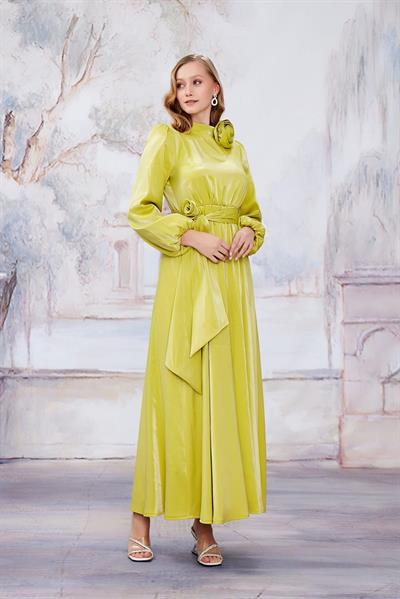 Yağ Yeşili Cindy Abiye