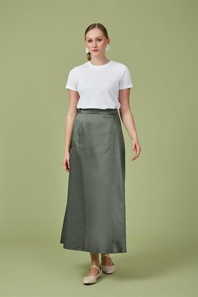 Yeşil Saten Etek