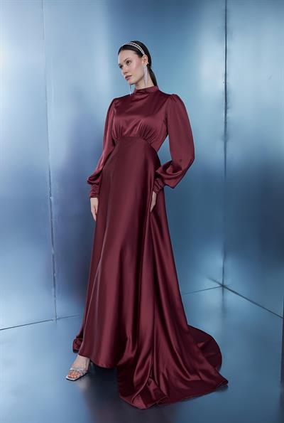 Bordo Kuyruklu Elena Elbise