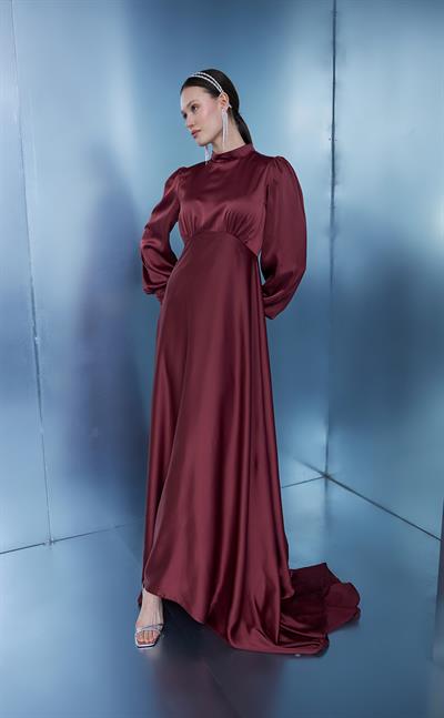 Bordo Kuyruklu Elena Elbise