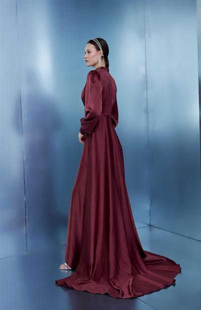 Bordo Kuyruklu Elena Elbise