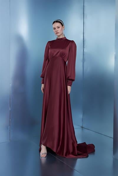 Bordo Kuyruklu Elena Elbise