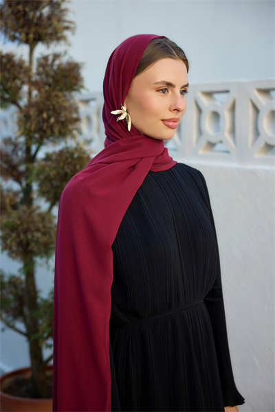 Bordo Şifon Şal