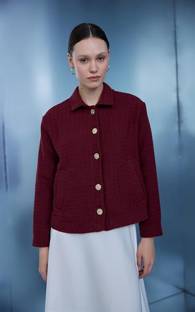 Bordo Tüvit Ceket
