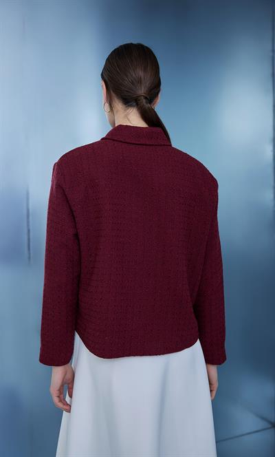 Bordo Tüvit Ceket